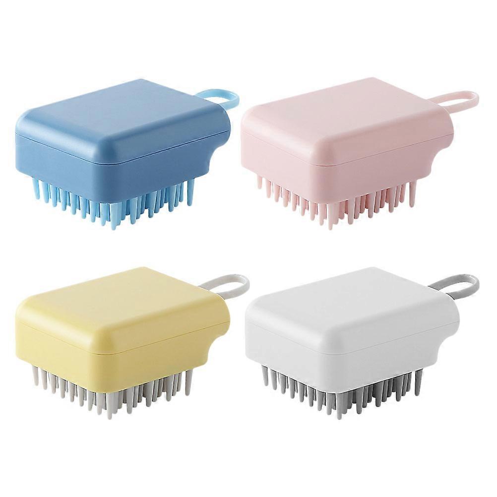 Shower Scrubber Scalp Massager Comb Clean Scalp Promote Circulation Pink 4Pcs