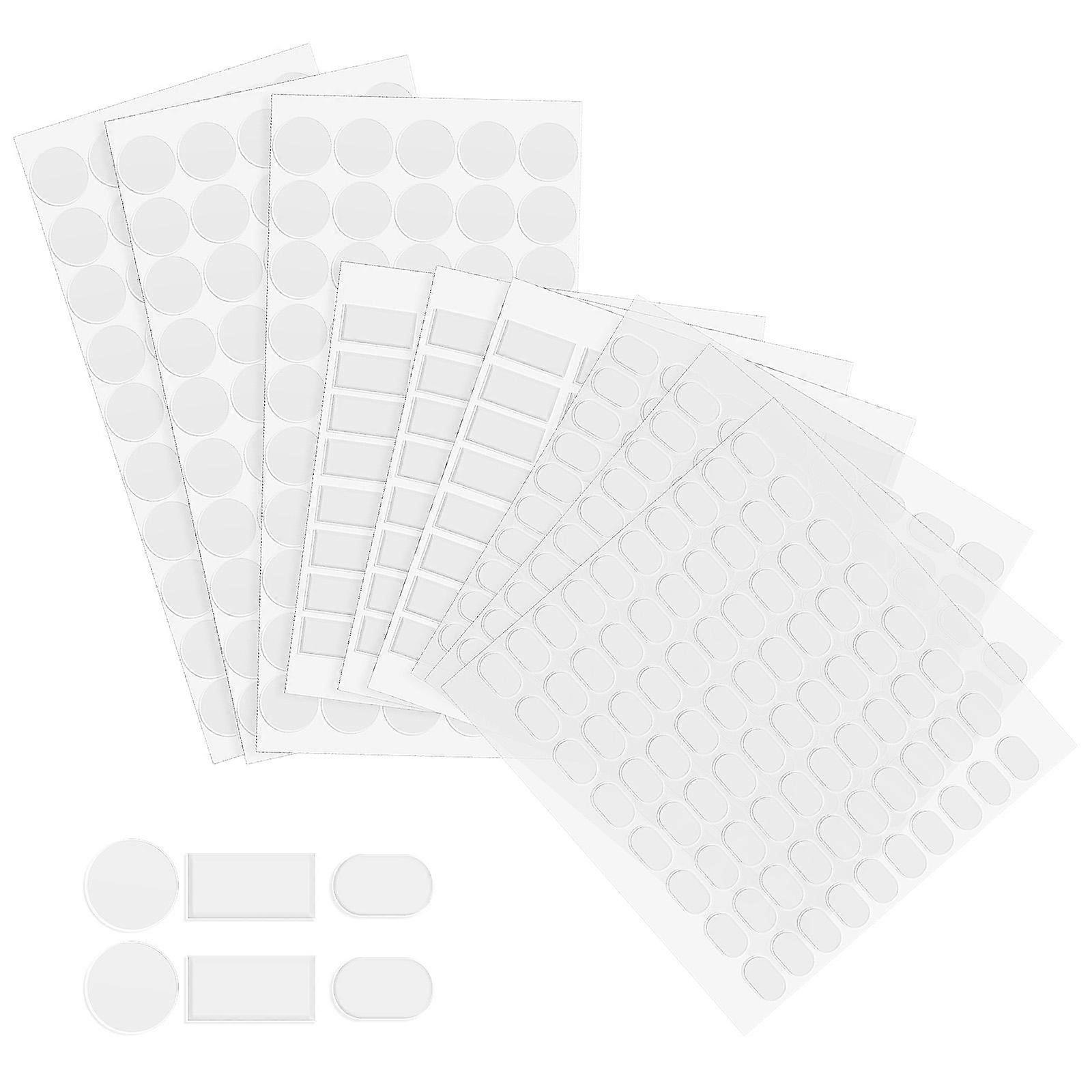 Double Sided Sticker Dots Adhesive Dots Removable For Crafts Display Scrapbook Transparent Oval 510Pcs