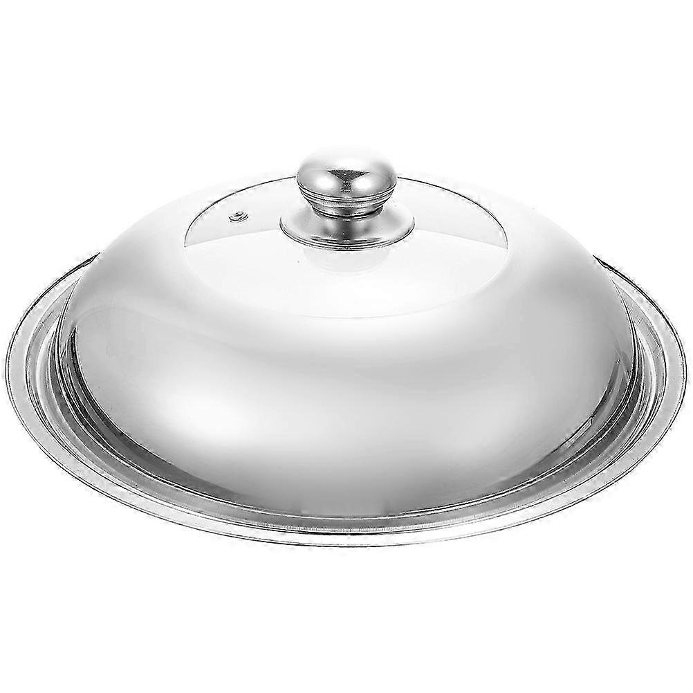 Stainless Steel Pot Cover Multi-Function Kitchen Lid 36x36x7cm Silver