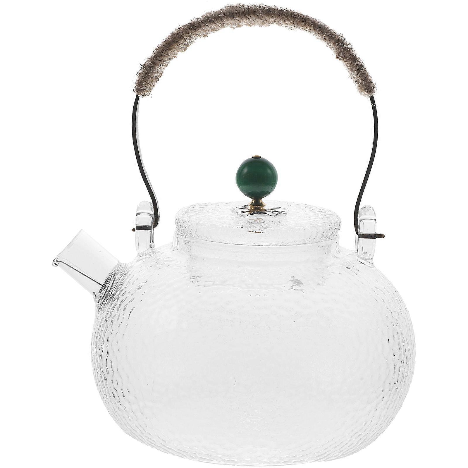 Teapots for Tea Transparent Teapot Hammer Pattern Simple Shape 17X13X13CM 1Pack