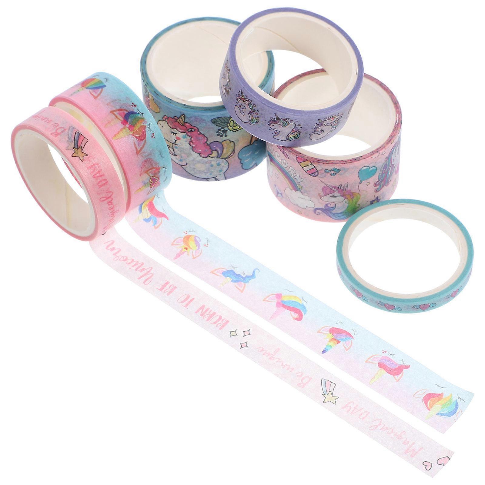 Photo Tape Planner Tapes Diy Decorative Multi Colored Roll Adhesive 6 Rolls