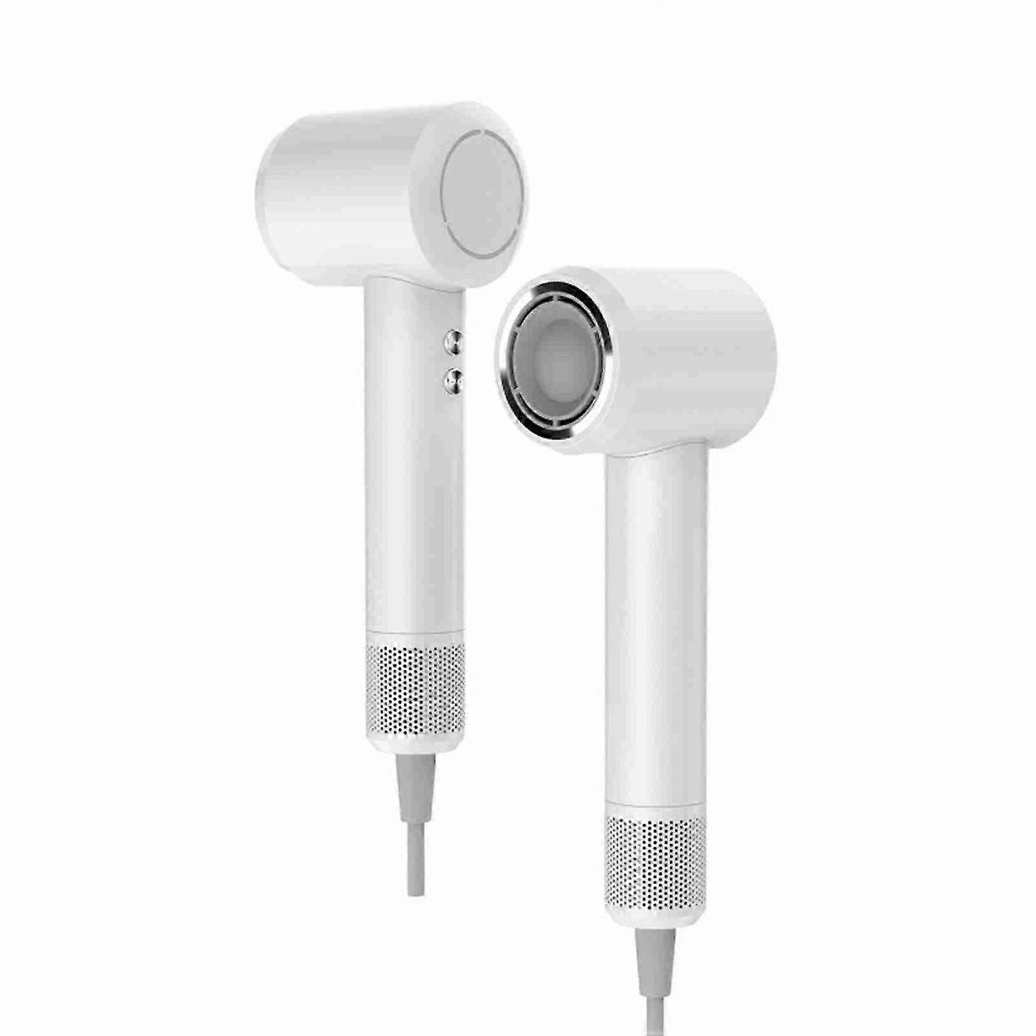 Compact Ionic Hair Dryer High-Speed Intelligent Temperature Control White Lightweight Design Fast Dr