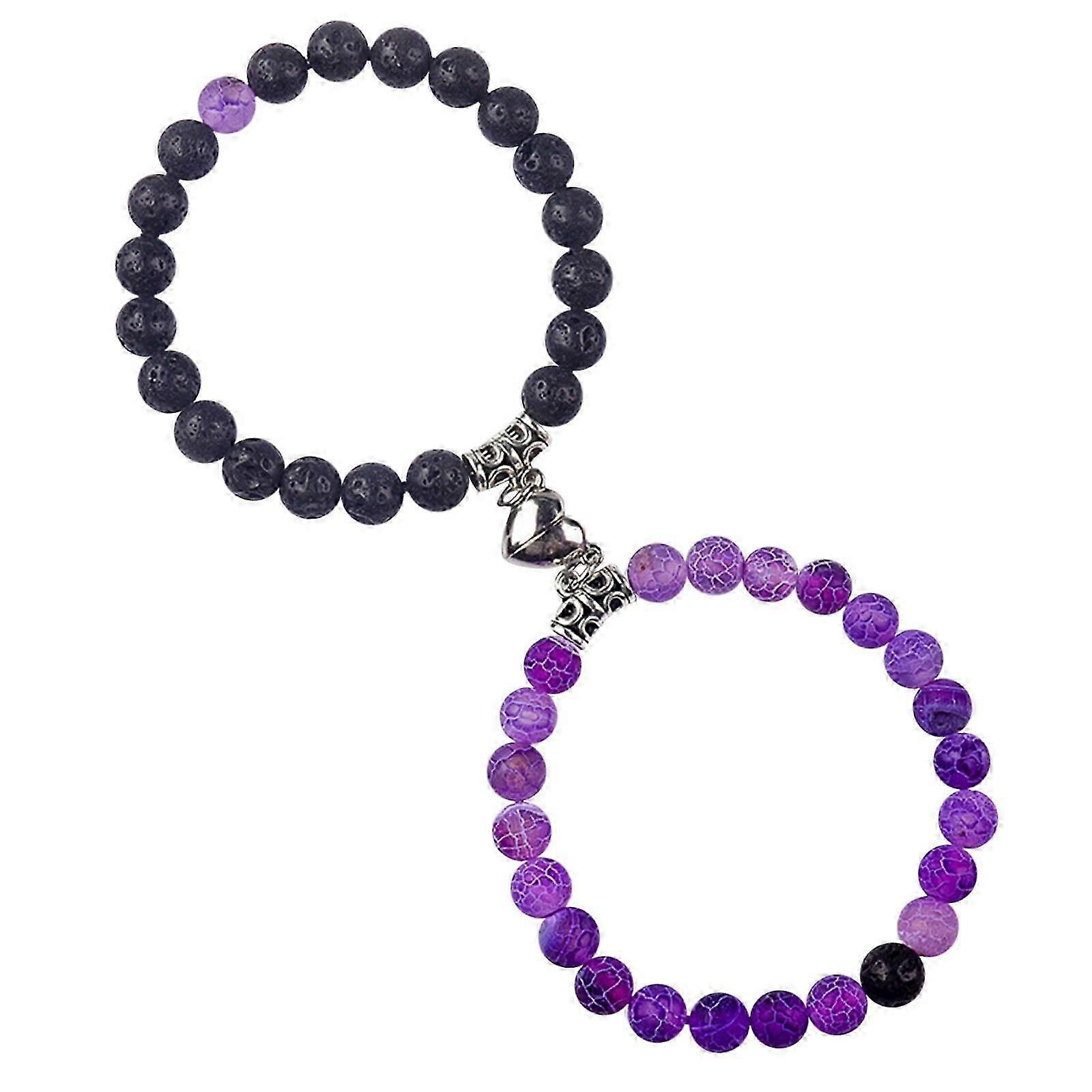 Couple Healing Crystal Bracelets Matching Set 243146