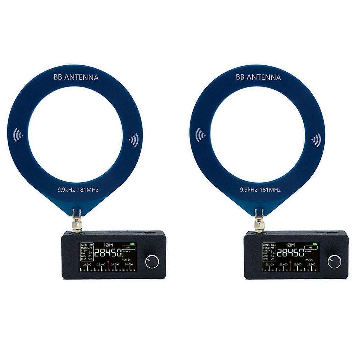 2X 9.9khz-181mhz SMA Interface Mini Loop Antenna Pocket Size SI4732 Radio, Receiver, Mini Radio