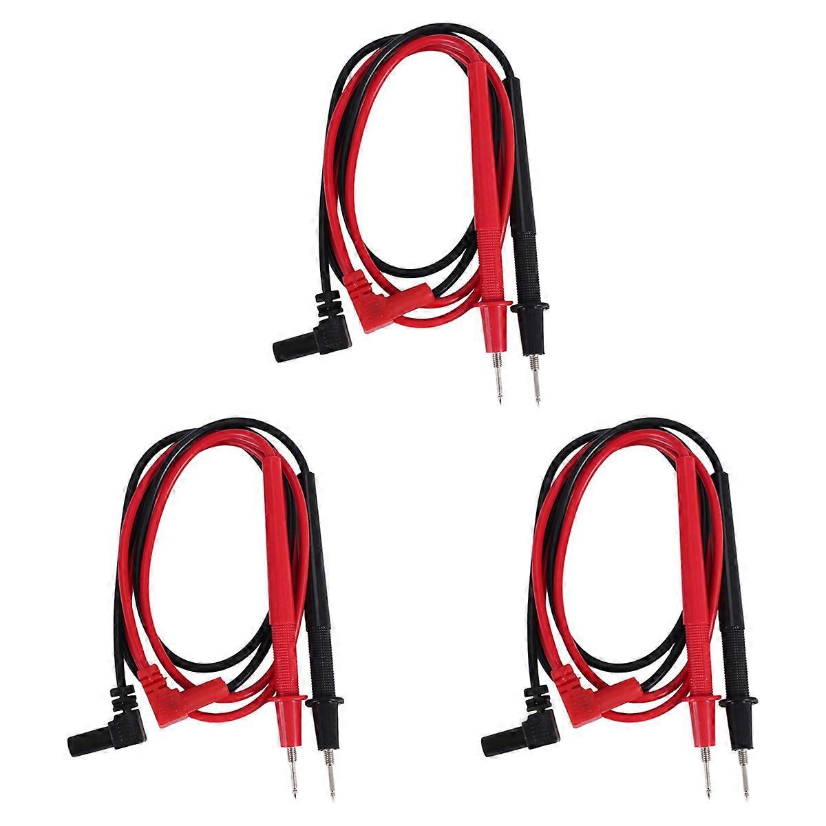 1000V Banana Plugs Detachable Tip Multimeter Test Lead Black Red Pair