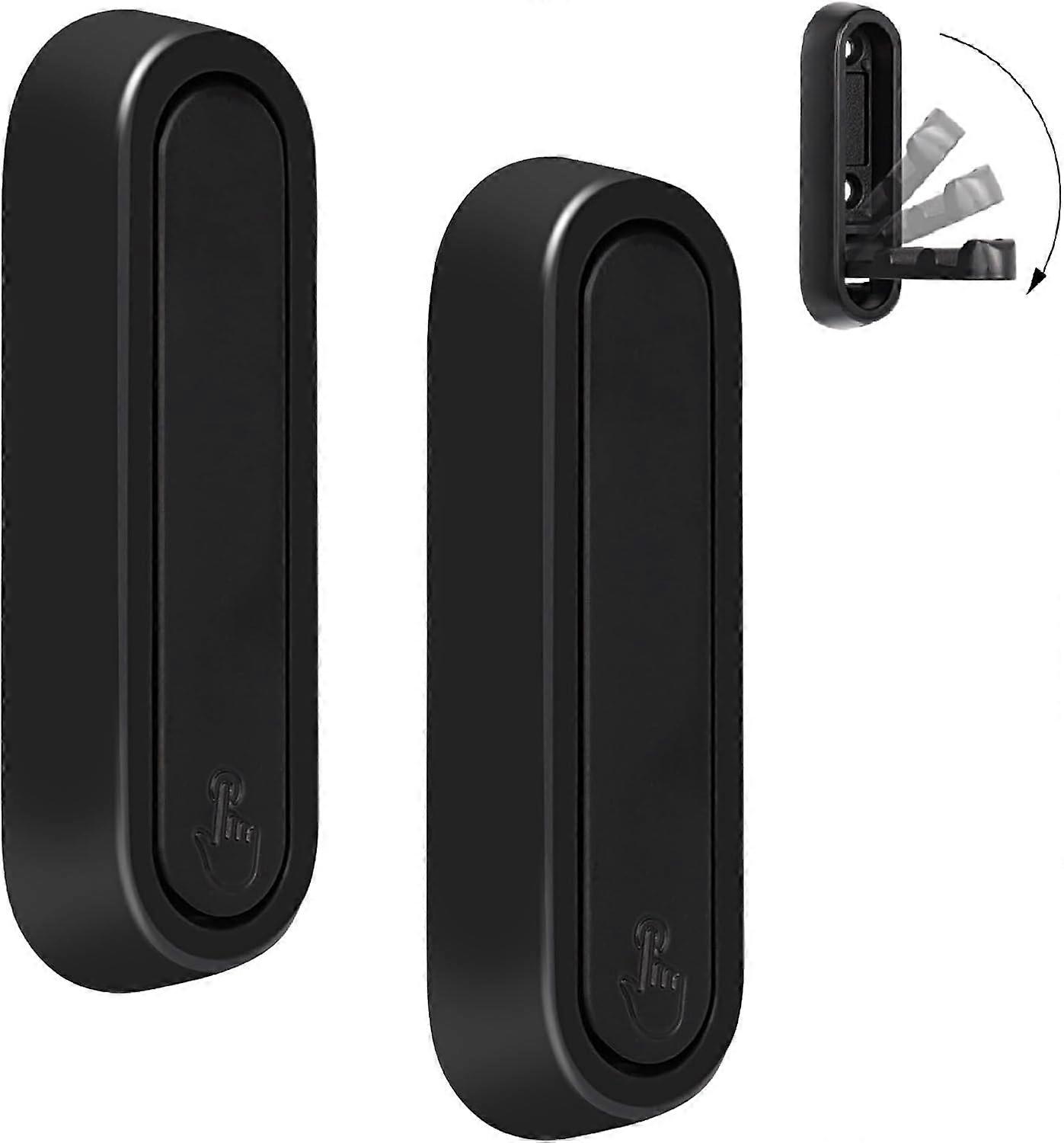 Folding Wall Hooks, 2 Pcs Foldable Black Coat Hooks Heavy Duty