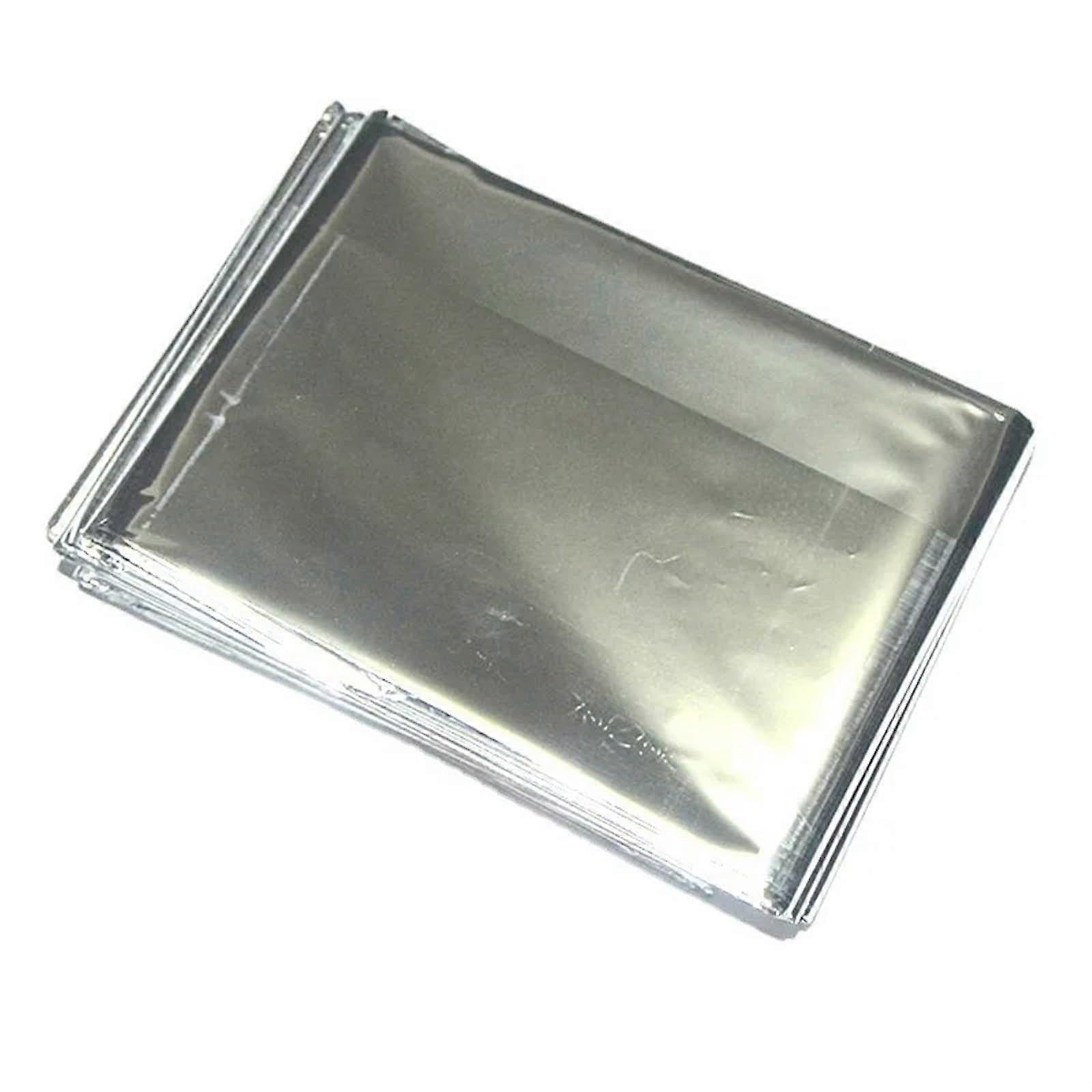 Rescue Blanket 130 x 210 cm, Portable Emergency Thermal Film, Outdoor Survival First Aid Kit, Silver Safety Supplies