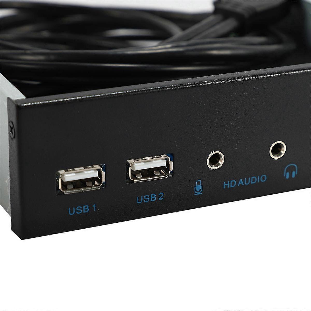 5.25 Inch Desktop Pc Case Internal Front Panel Usb Hub 2 Ports