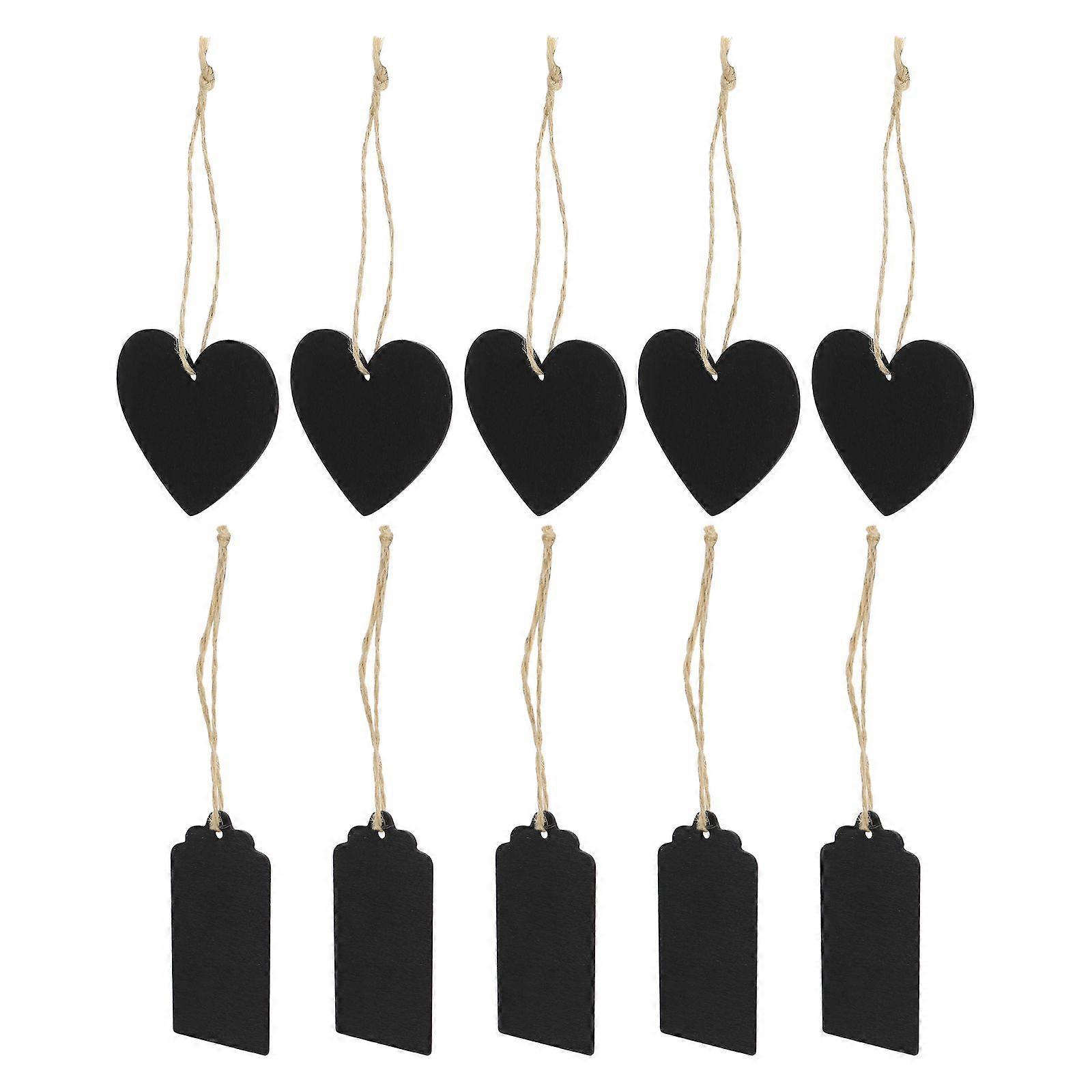 ストラップ付き装飾用黒色プラスチック吊り下げ看板 ホームオフィスに最適 100個