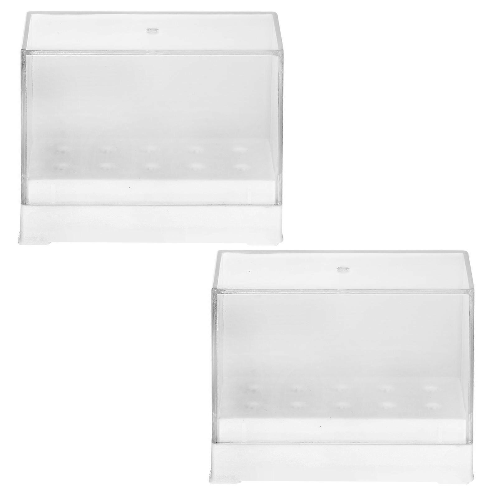 Drill Bit Stand For Nails Nail Drill Organizer Display Storage .8x3.6cm 2Pcs