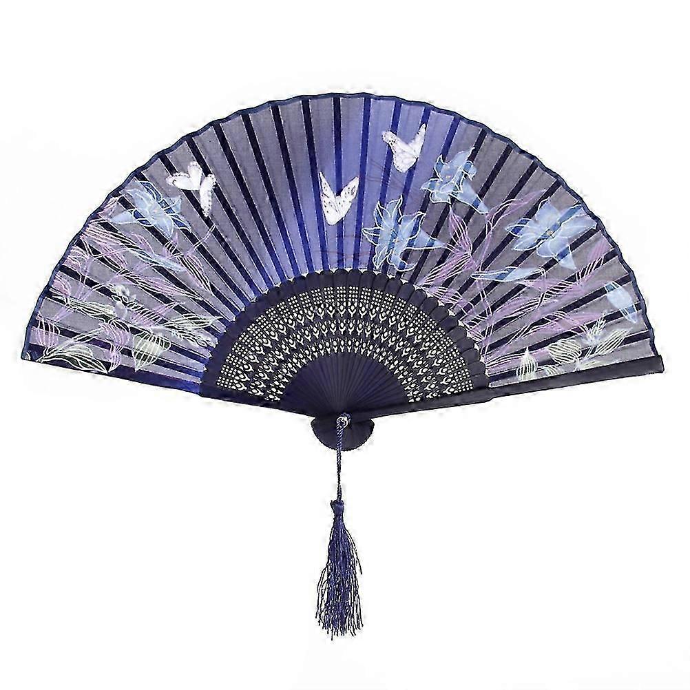 Folding Fans Handheld Women Folding Fan Handheld Fan Flower Folding Fan Folding Silk Fan