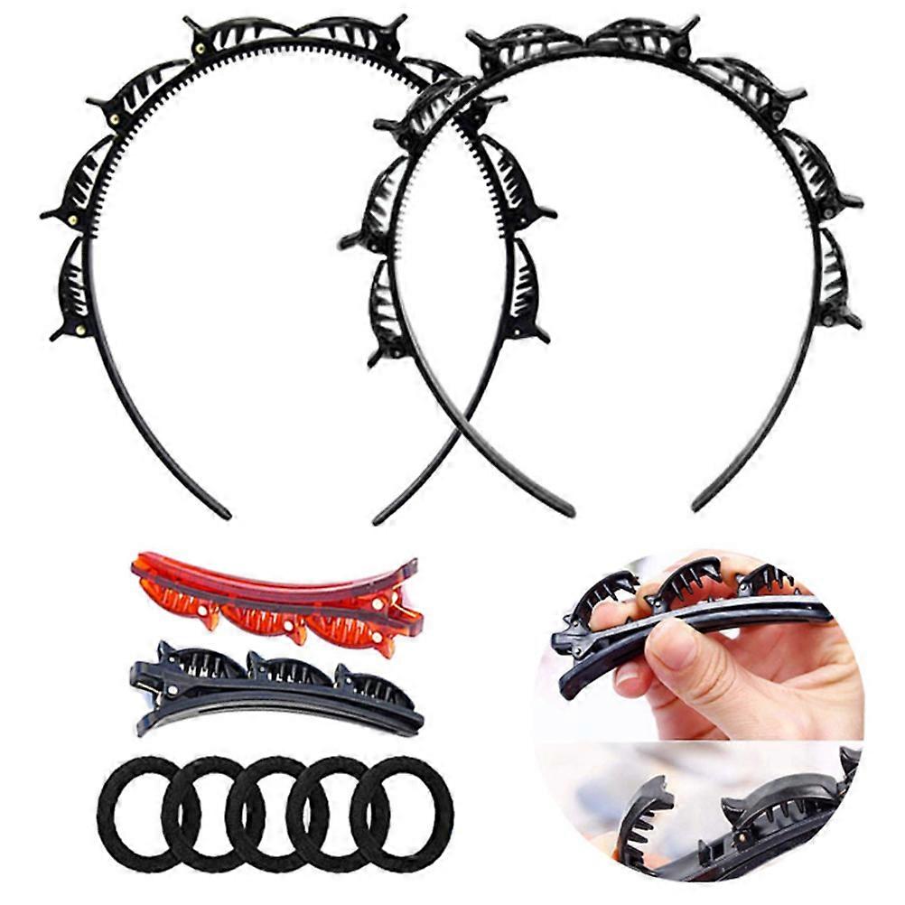 Headband With Adjustable Fit & Non Slip Grip, Eco Friendly Material For Sustainable Style, Creative Design With 8 Easy To Use Clips Included For