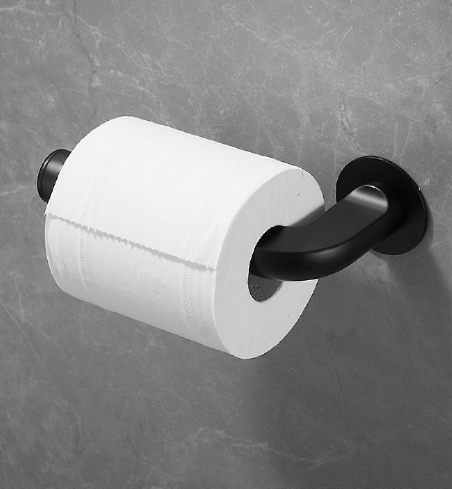 Paper towel holder, paper holder, storage shelf, roll paper holder (black) without perforation