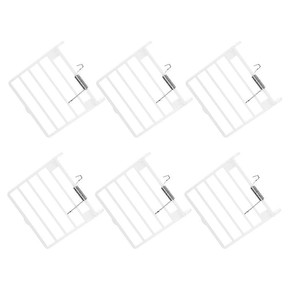 6pcs Bird Cage Spring Doors Replacement Durable Plastic Spring Mechanism, Easy Installation and Removal