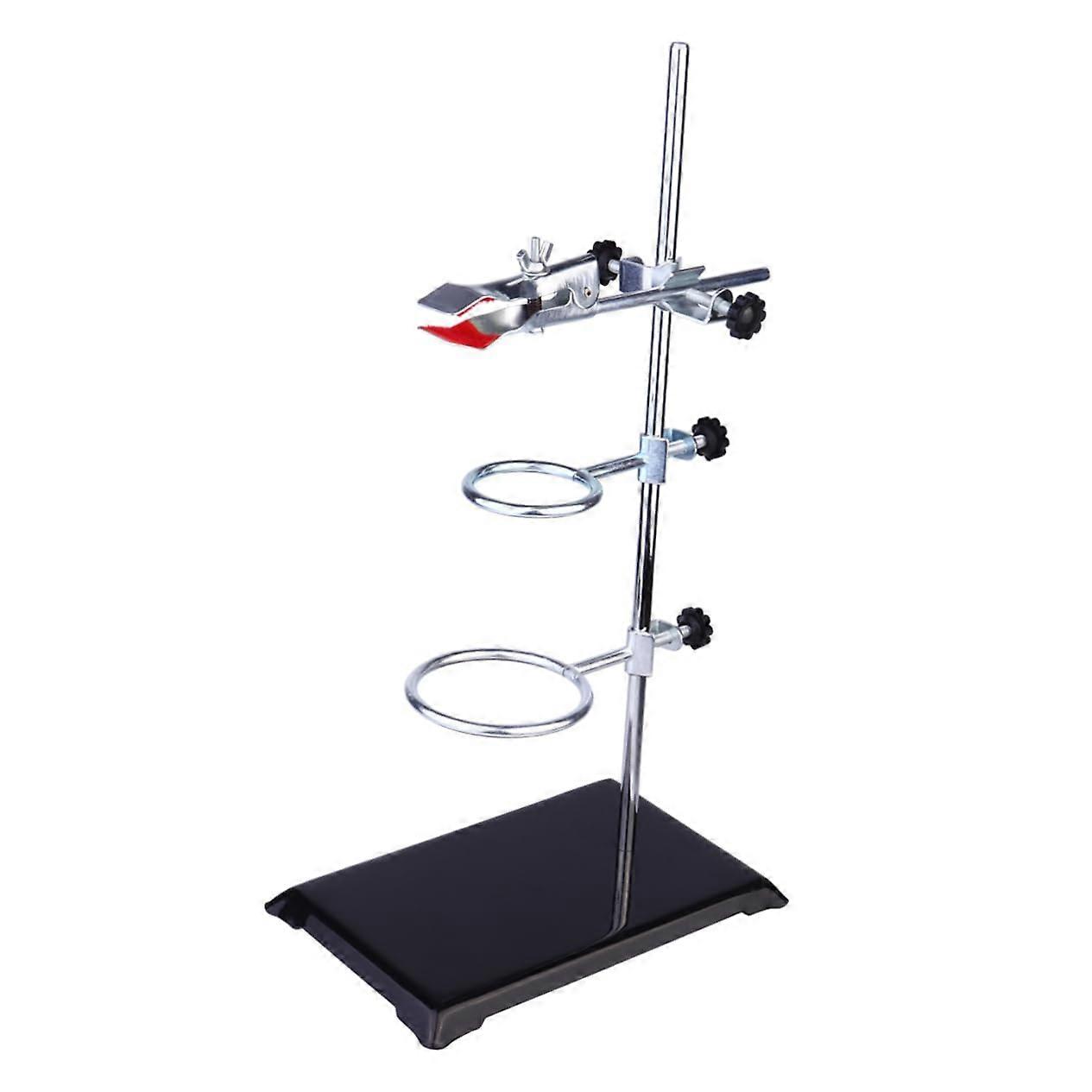 Laboratory Grade Metal Rack for Chemistry Experiments, Iron Stand With Removable Construction for Filtration and Heating