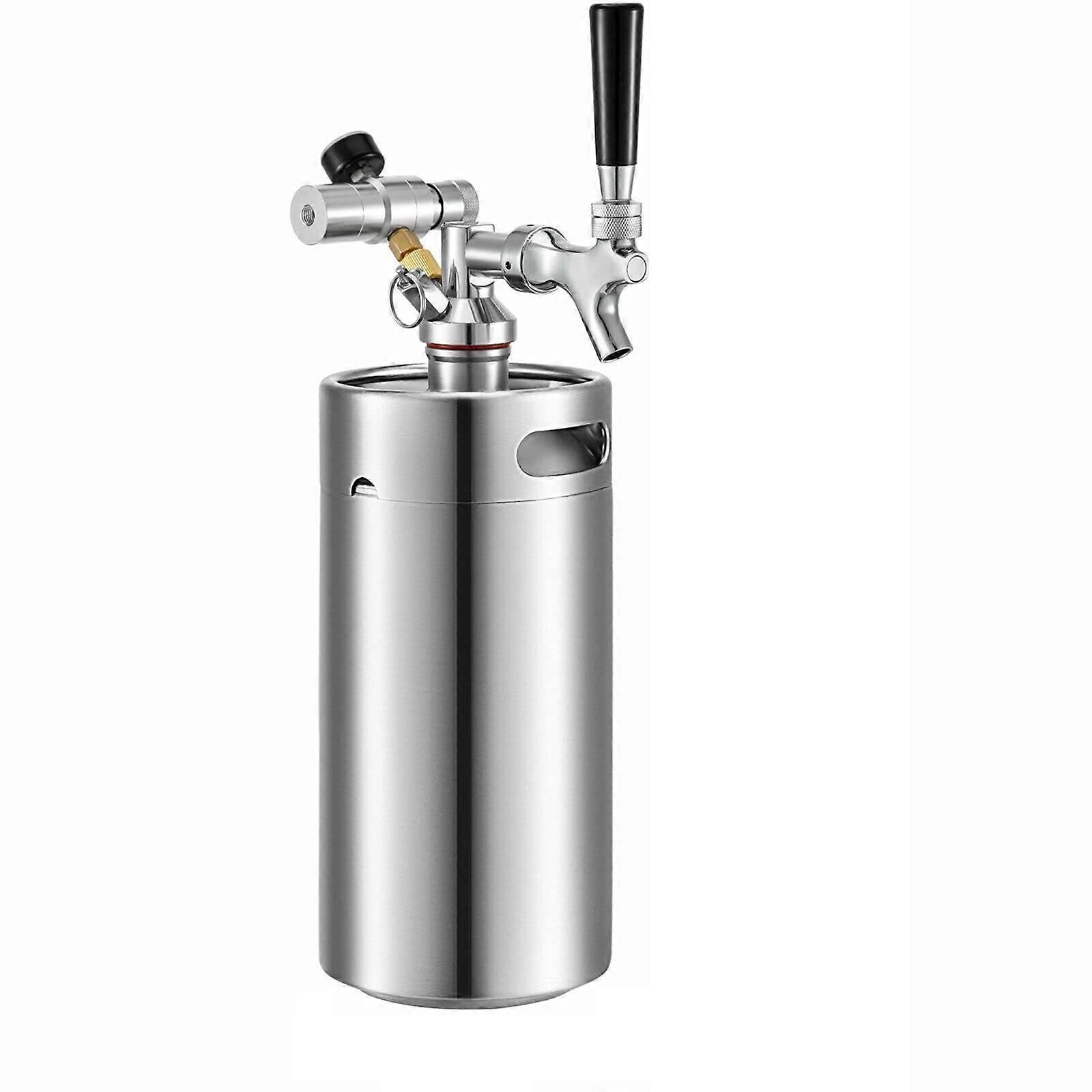 Home Brewing Sets Home Brewing System 2L 4L 5L μίνι βαρέλι μπύρας από ανοξείδωτο χάλυβα φορητό διανομέα μπύρας με βρύση μπύρας (135 oz (4L)) 135 ουγκιά (4 λίτρα)