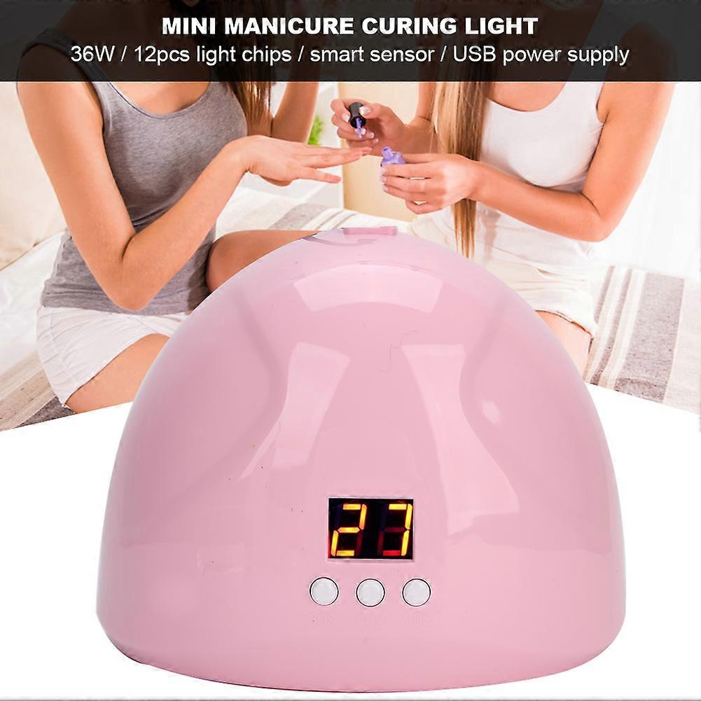 36W Nail Gel Curing Light 12 Light Chips Smart Sensor Nail Polish Drying Light