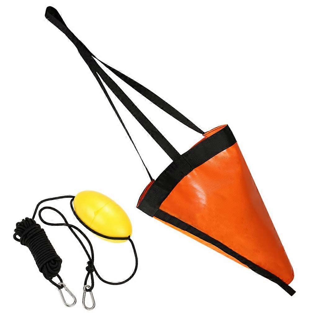 Drift Socks for Kayak Fishing - 24-Inch Sea Anchor Drift Sock Bag for Lake, River, Ocean Trolling - 2 Pack, Orange