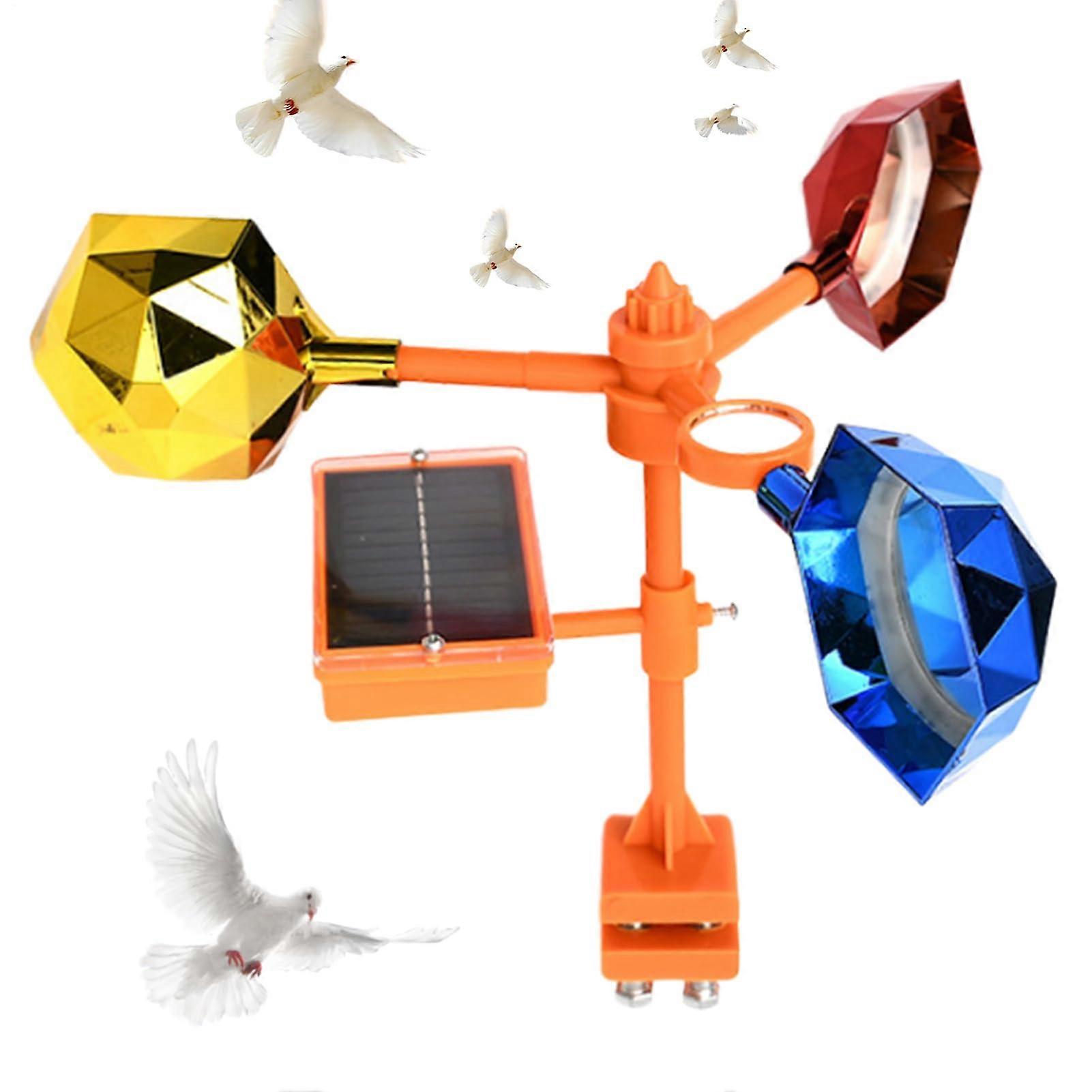 Reflective Bird Deterrent Silver Windmill Durable ABS/Iron (9x7.7')