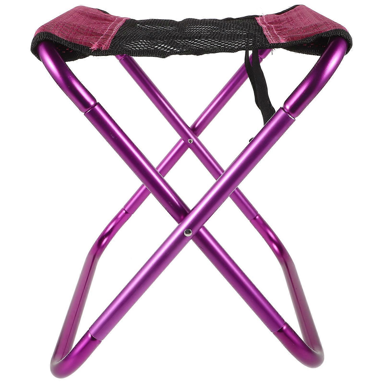 Folding Chair Outdoor Portable Lightweight Durable Ergonomic 31.50X30.00X25.50CM Purple 1Set