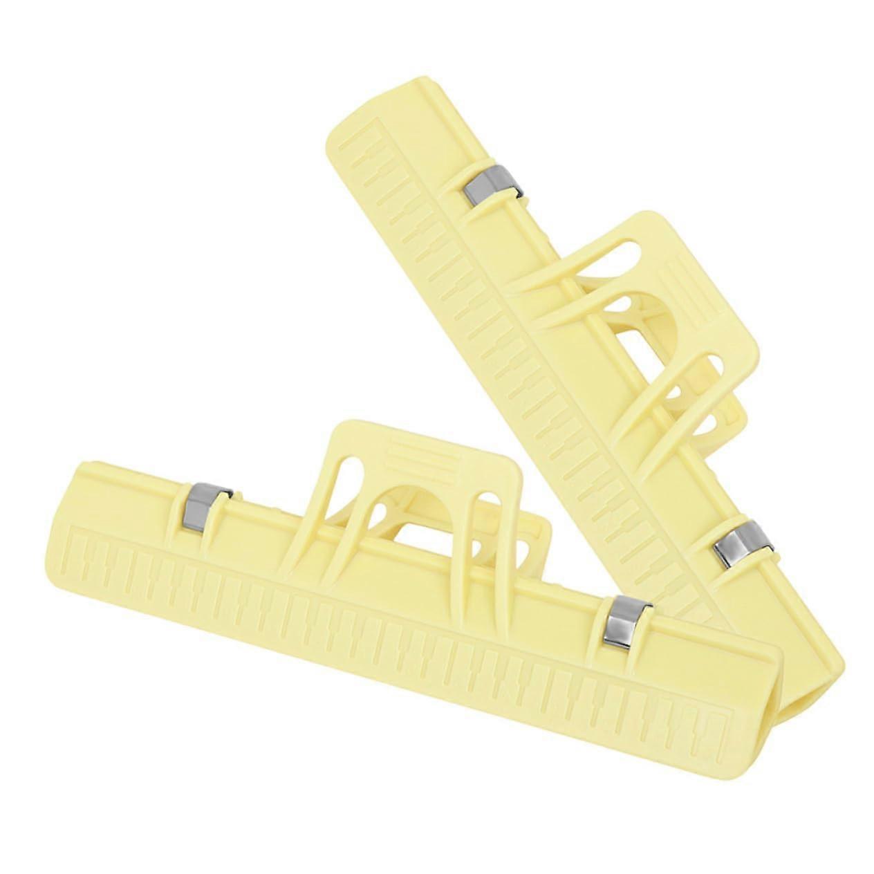 Pack of 2 Sheet Music Clip Book Page Holder Large ABS Plastic Yellow
