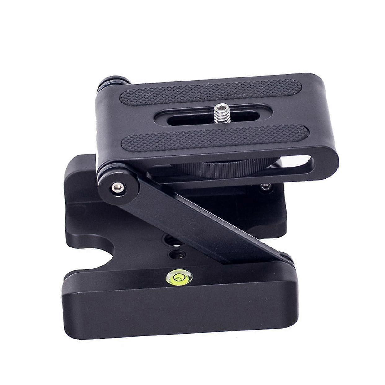 Quickrelease plate, camera platform plate, camera tripod mount, foldable camera platform, black