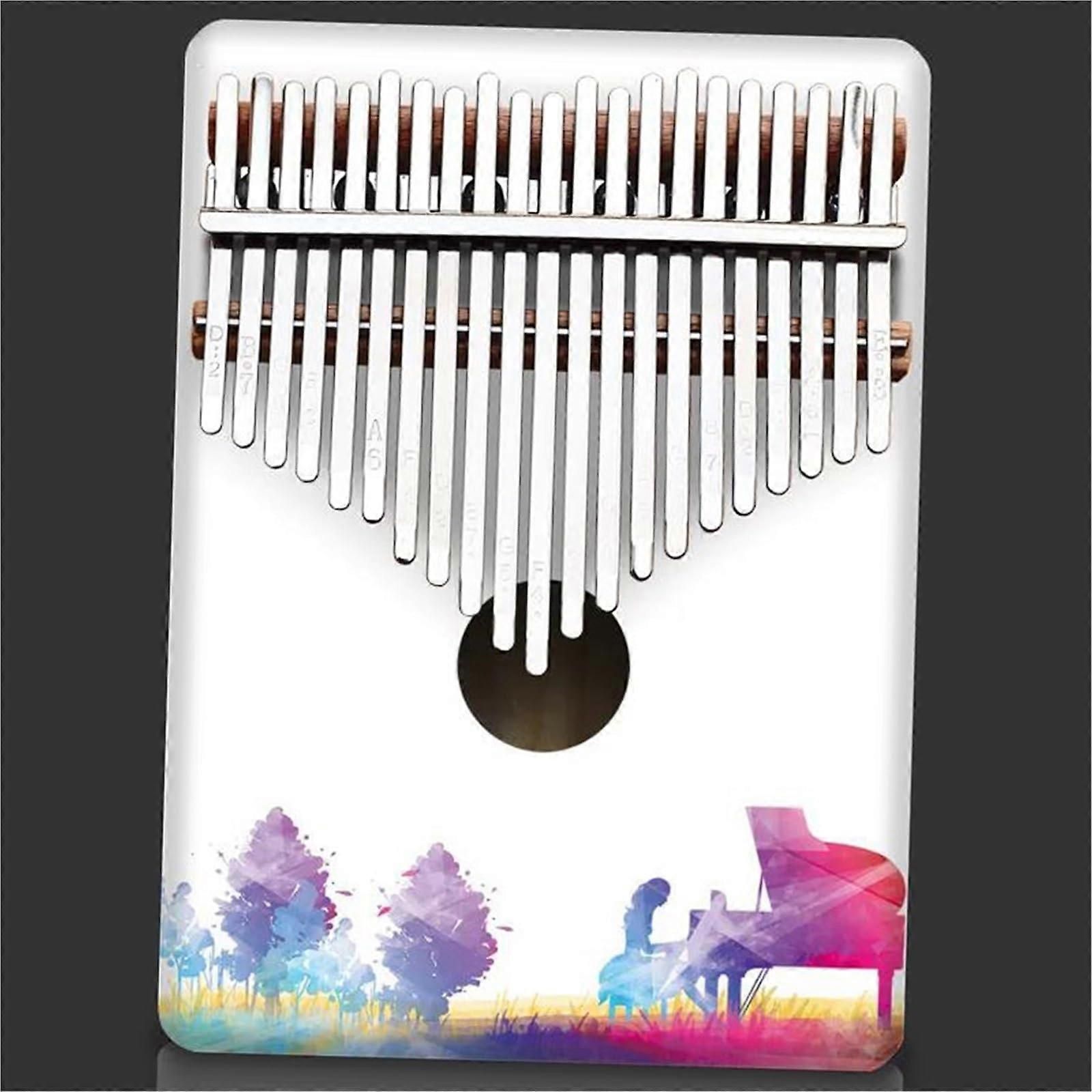 Professional Kalimba Colourful Kalimba Thumb Piano with 21 Keys, Portable Keyboard, Musical Instrument, Beginner Finger Piano (Style 3)