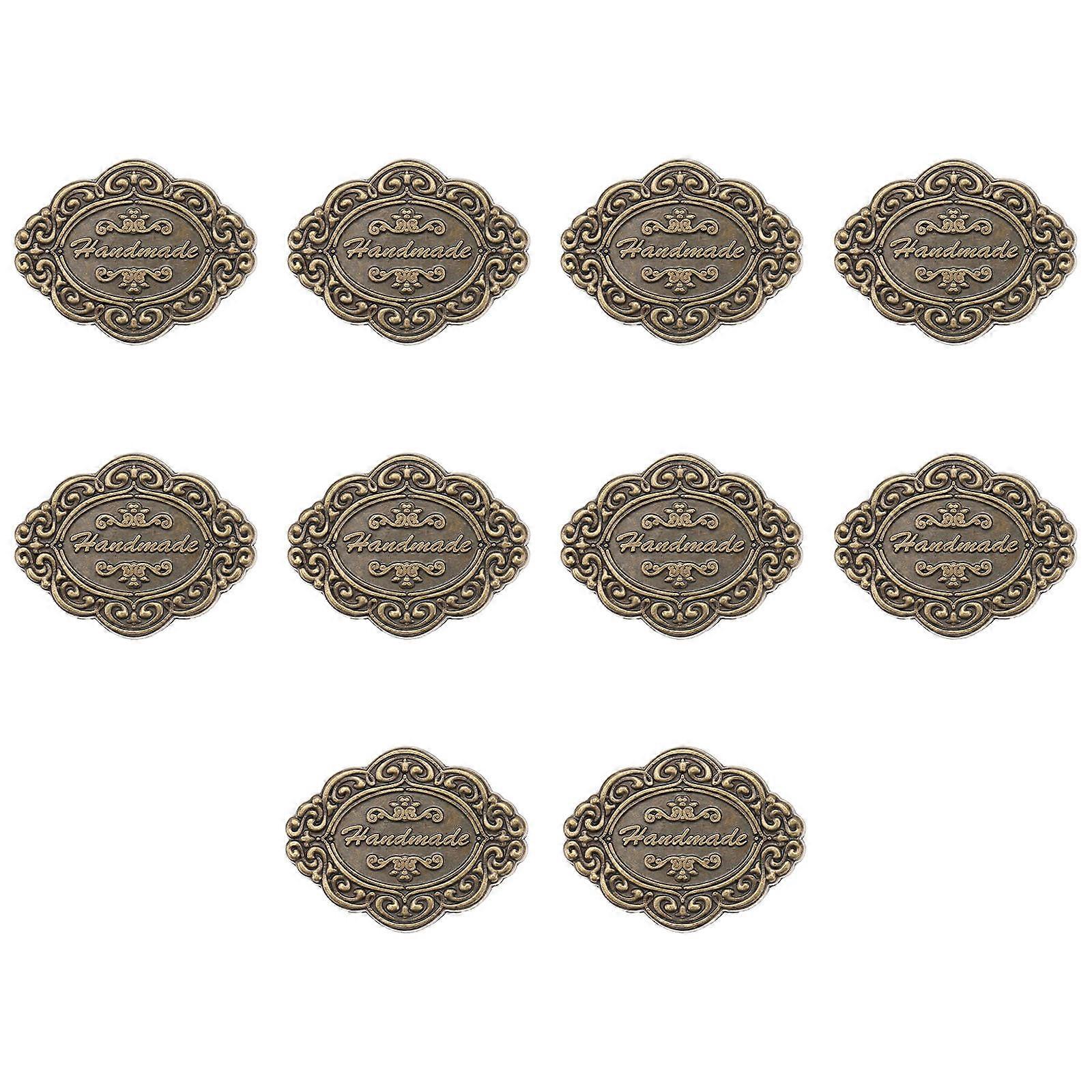 Delicate Wallet Buckle Compact Snap Fastener Zinc Alloy Purse Buckle With Base Diy Accessories Dark Brown 10Pcs