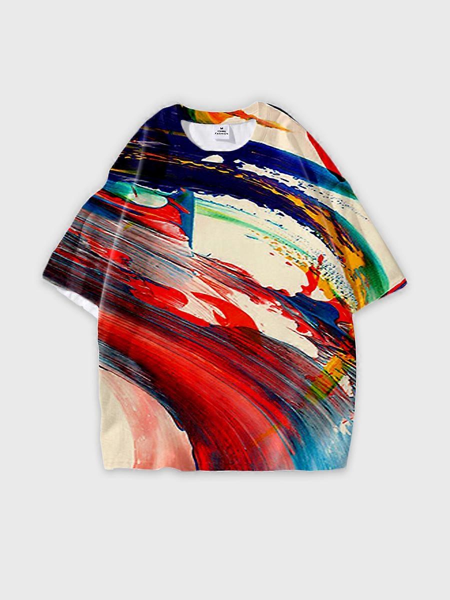 T-shirt round neck Pattern loose short sleeve JW3098