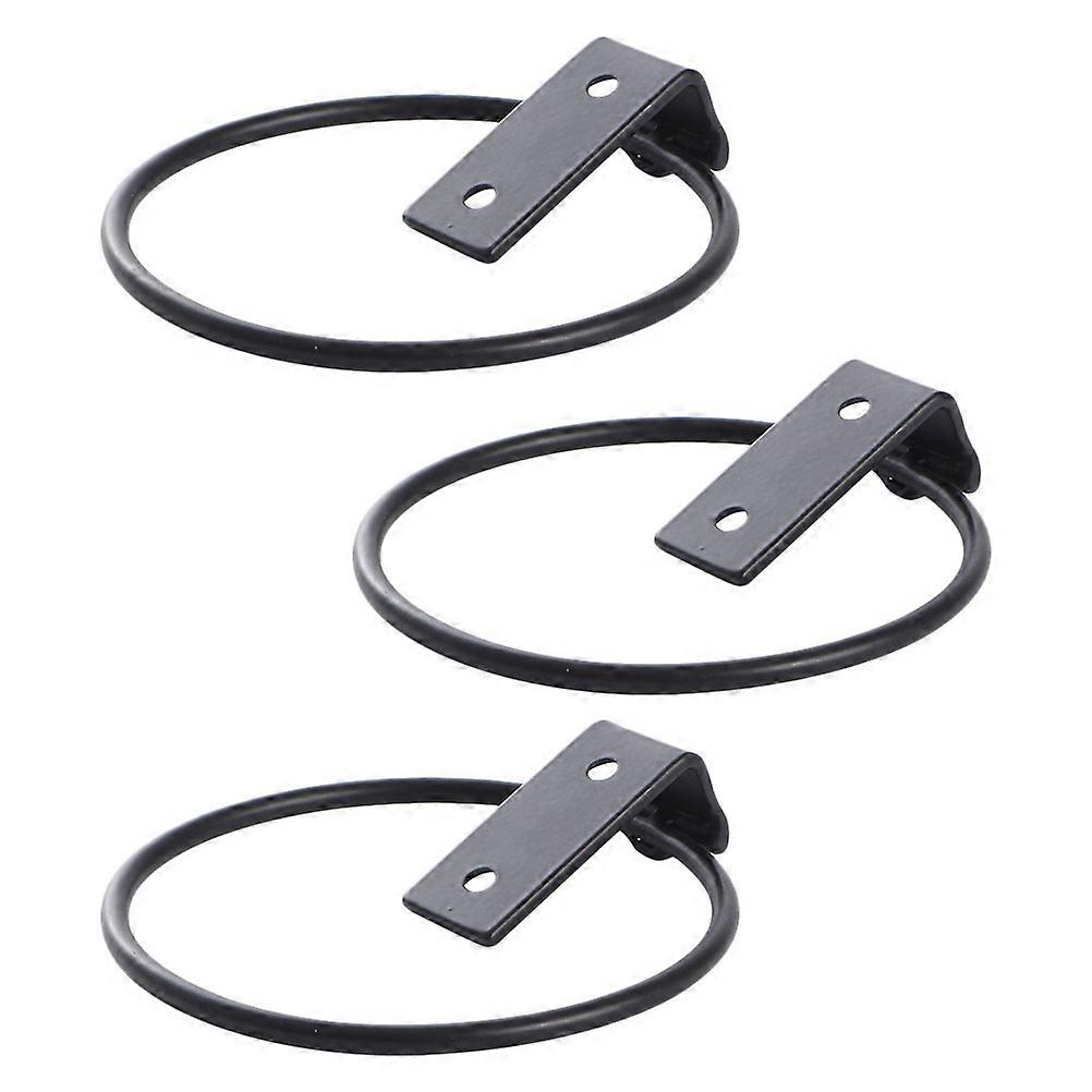 Wall Mounted Flower Pot Holder Ring Planter Bracket Iron Decorative Indoor 3Set