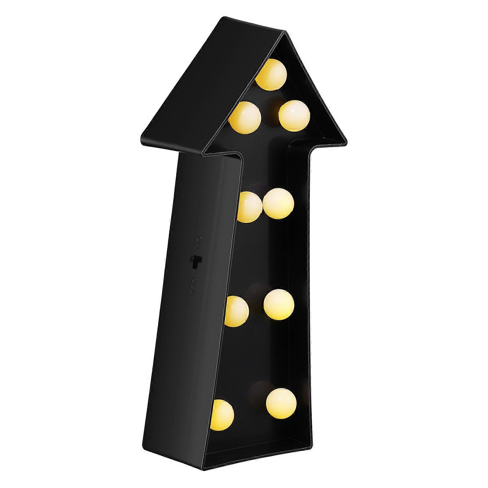 Mobestech flèche signe LED lumière 1 ensemble flèche forme veilleuse batterie alimentée par couloir en plastique