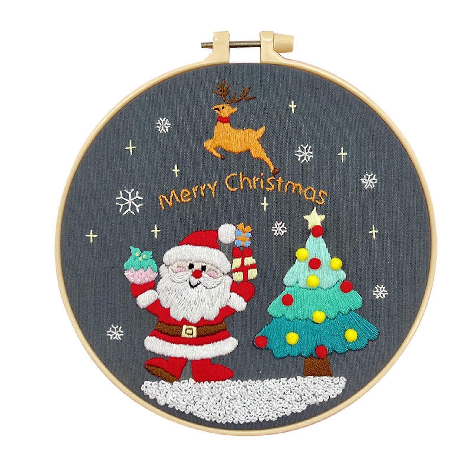 Christmas Needle Felting Kits – Beginner Sets with Patterns  Santa Moose Log Cabin