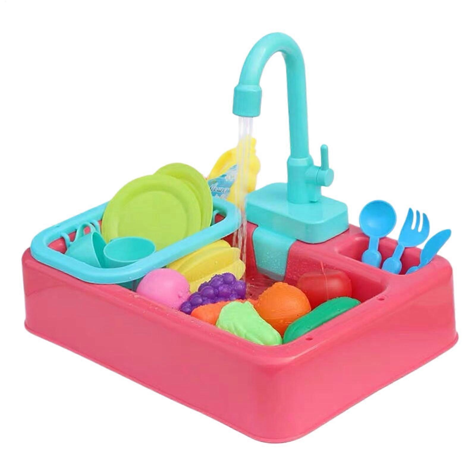 Children play with washbasin Automatic water cycle system for ages 13