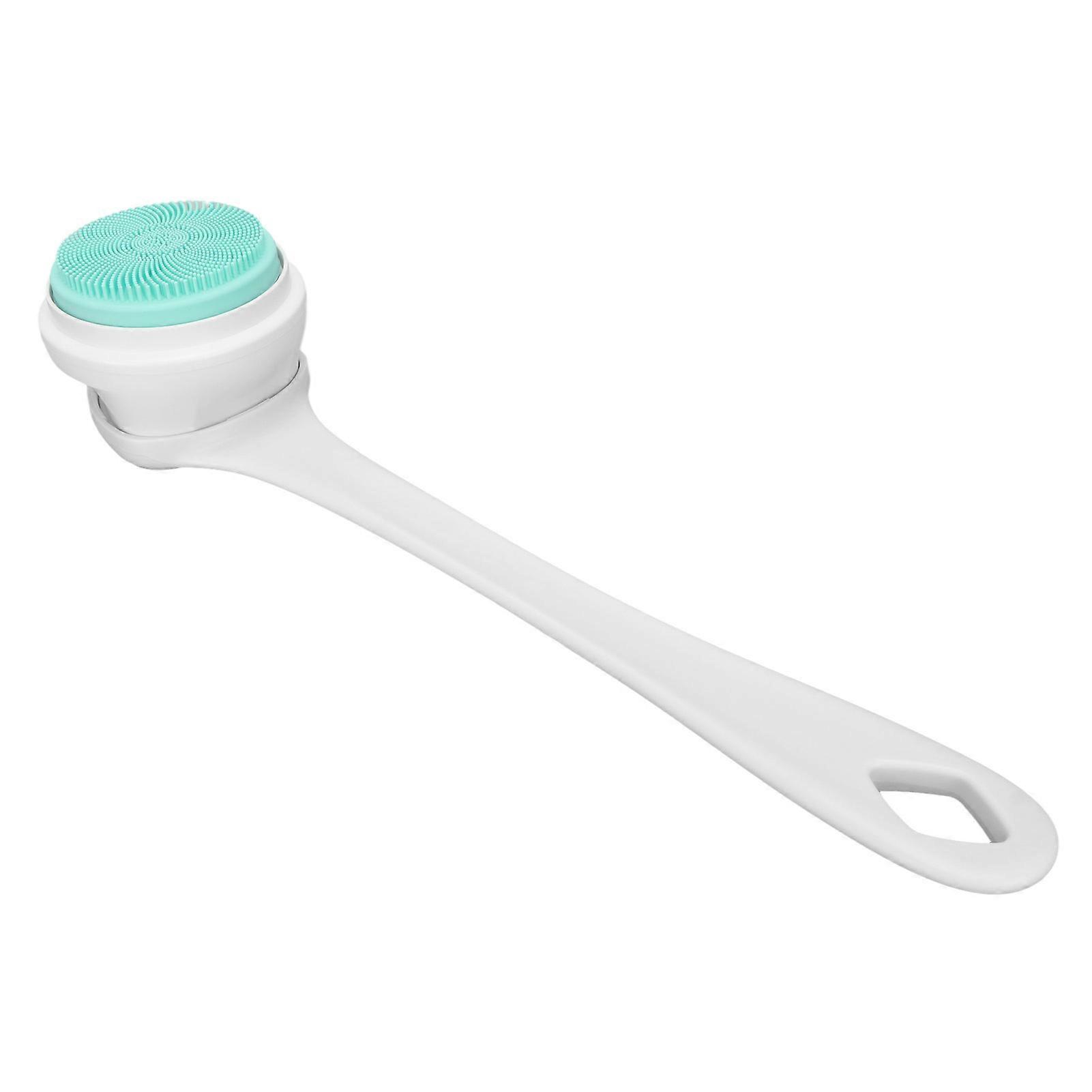 Electric Body Brush 3 Levels Speed Long Handle Exfoliating IP67 Waterproof Removable Rotating Body Shower Scrubber White