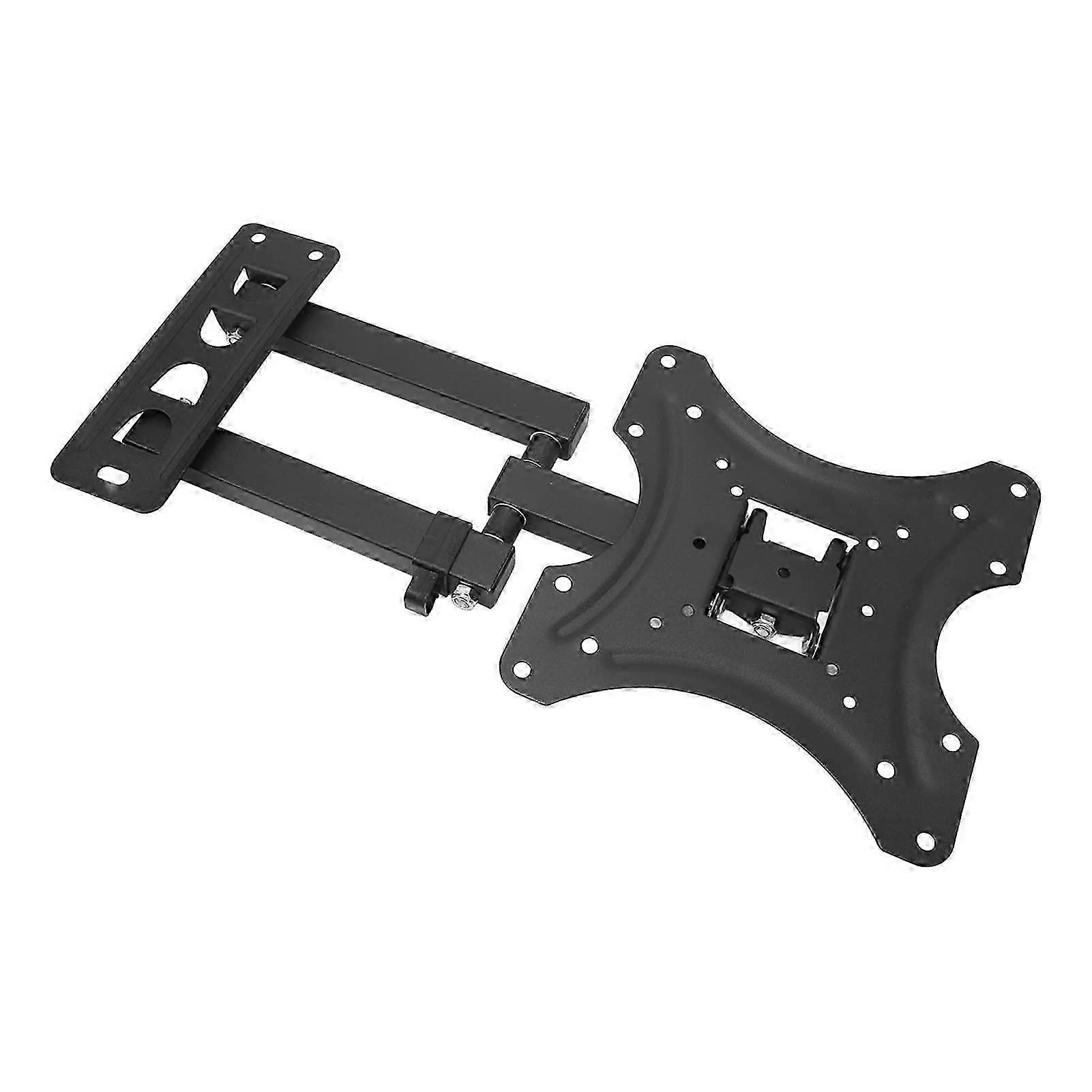 Support de support TV pivotant et inclinable pour téléviseurs 14-42 - Support mural en acier pliable robuste avec finition noire pour une installation sécurisée