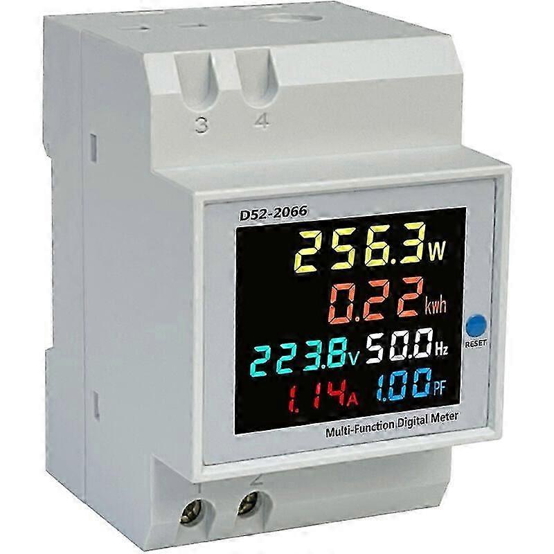 XHX Carivent AC40300V 100A Digital Energy Meter Calibrated AC Current Meter KWh Ammeter Voltmeter Intermediate Meter Current DIN Type CT