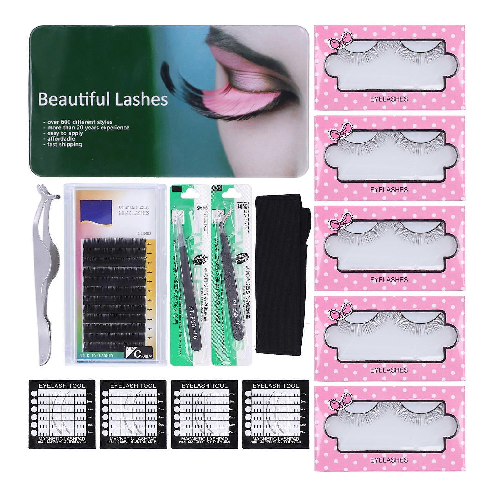 False Eyelash Extension Tools Kit Eyelash Extension Grafting Training Exercise Practice Tools Kit