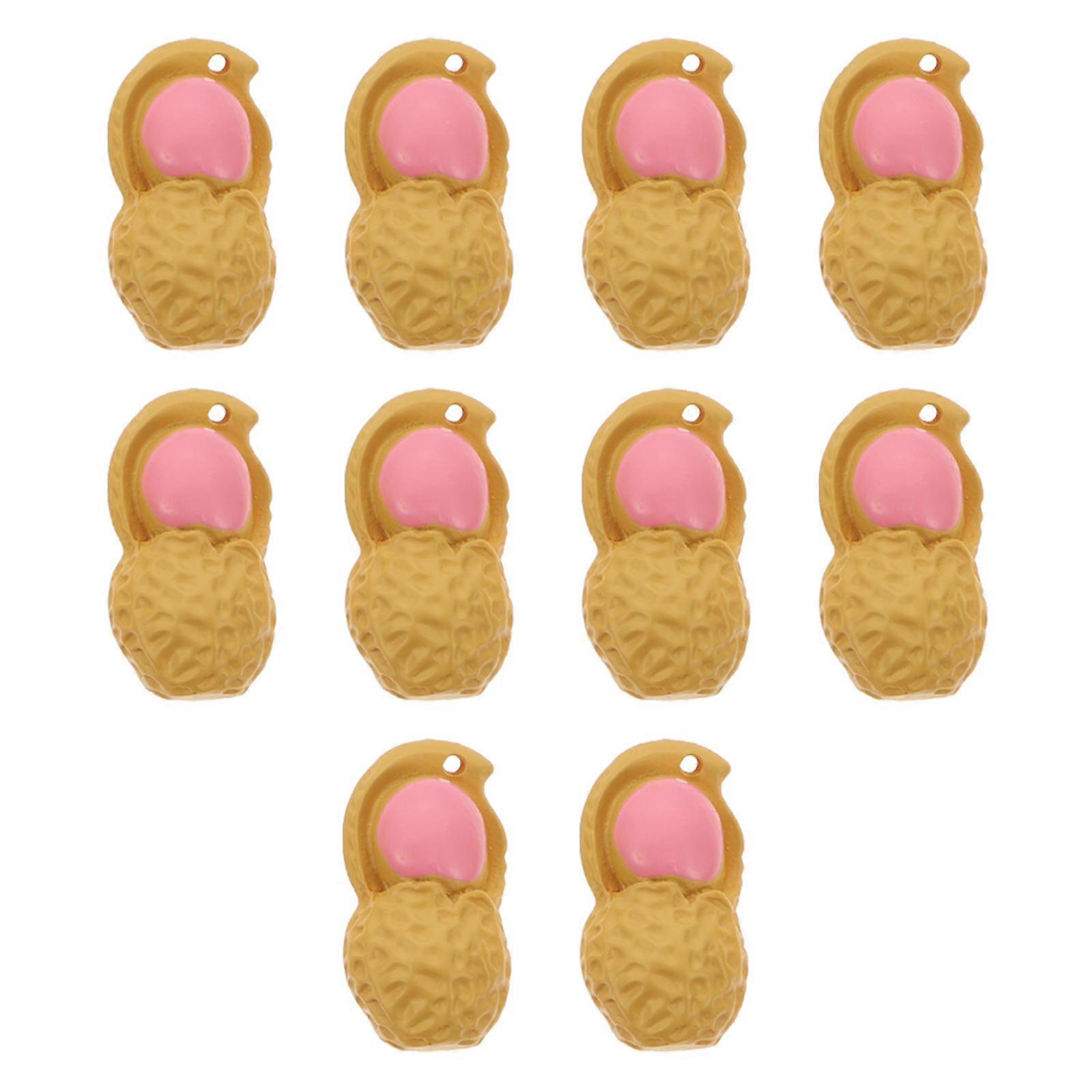 Here's a polished and professional product description based on your input:
**10pcs Colorful Peanut Shape Resin Pendants for DIY Jewelry Making –