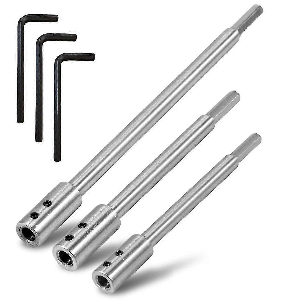 סט הארכת ביטים מפלדת פחמן גבוהה לפורסטנר עבור שוק עגול 3/8 אינץ' - כלי נגרות 3 חלקים