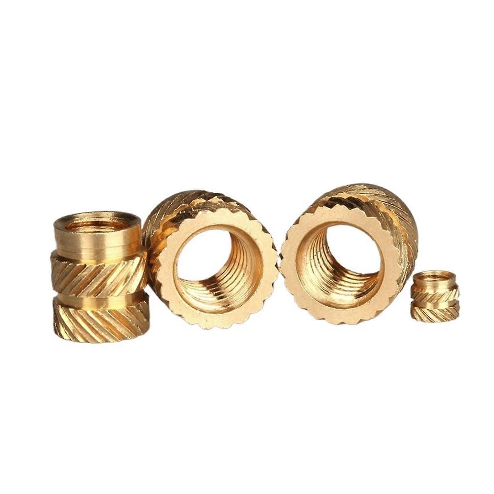 M2 M2.5 M3 M4 M5 M6 Brass Hot Melt Insert Nuts Assortment Kit Threaded Copper Knurled Threaded Embedded Nuts Set (M2M2.5 500PCS)