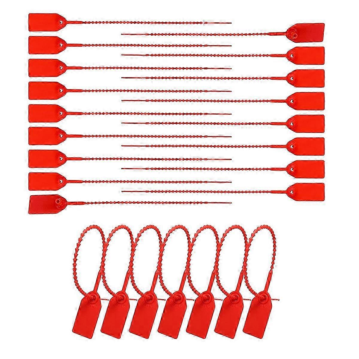 500 Pcs Plastic Tamper Seals Zip Ties for Fire Extinguishers Blank Security Tags Self-Locking Signag Edition 0717