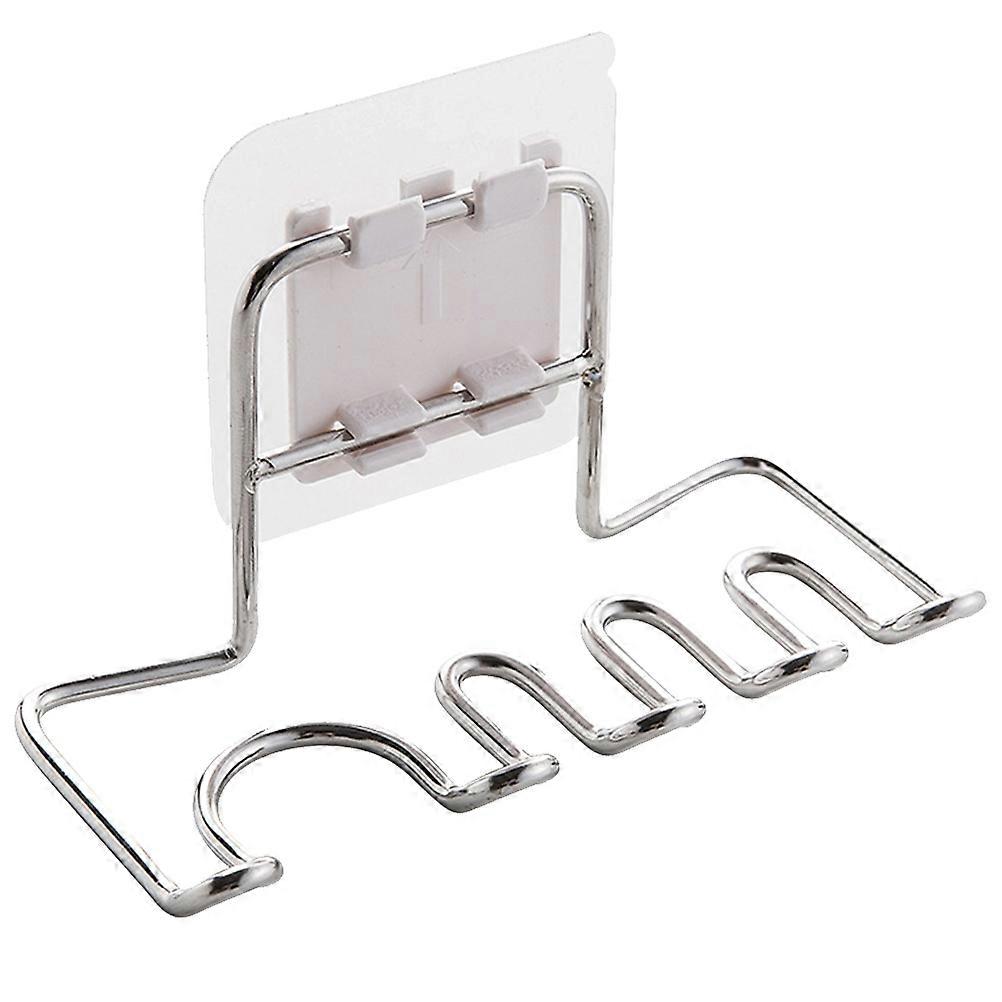 Stainless Steel Toothbrush Organizer for Storage Use Silver Wall Mounted Space Saving