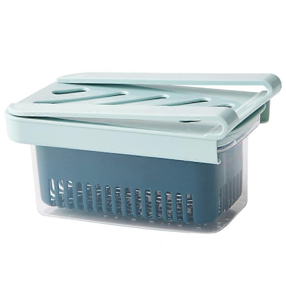 Refrigerator Storage Box with Lid   Drawer Style Food Container for Fresh Fruits and Vegetables, Easy to Clean Kitchen Organizer