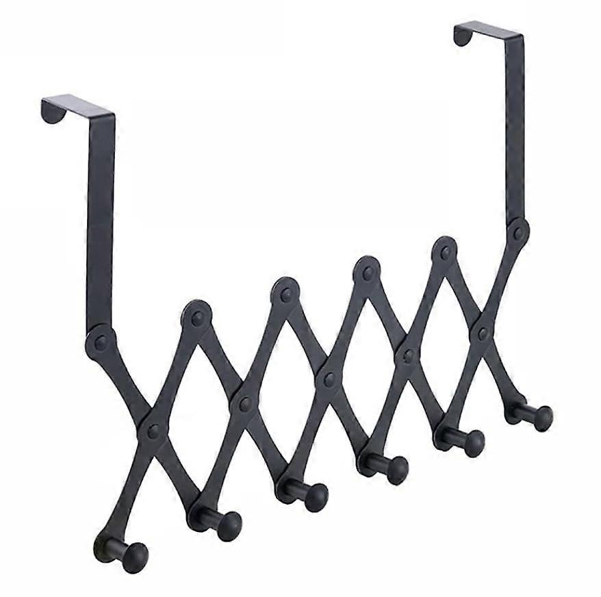 Storage box, door hook, retractable door hook, door coat hook (B, 6 hooks: 65cm)