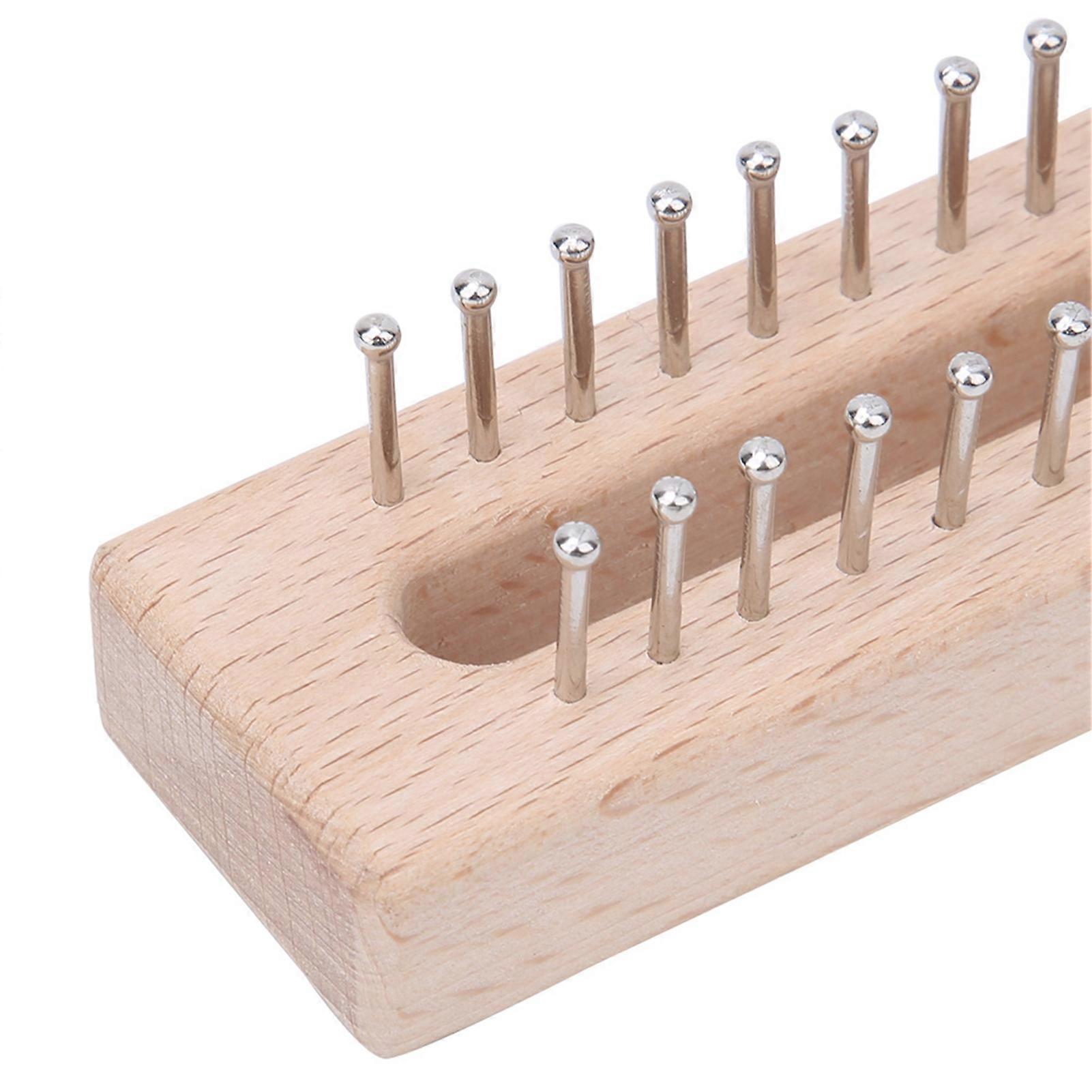 Rectangular Knitting Loom Hand Wooden Weaving Machine Kids Weaving Toy with Elbow Crochet Hook