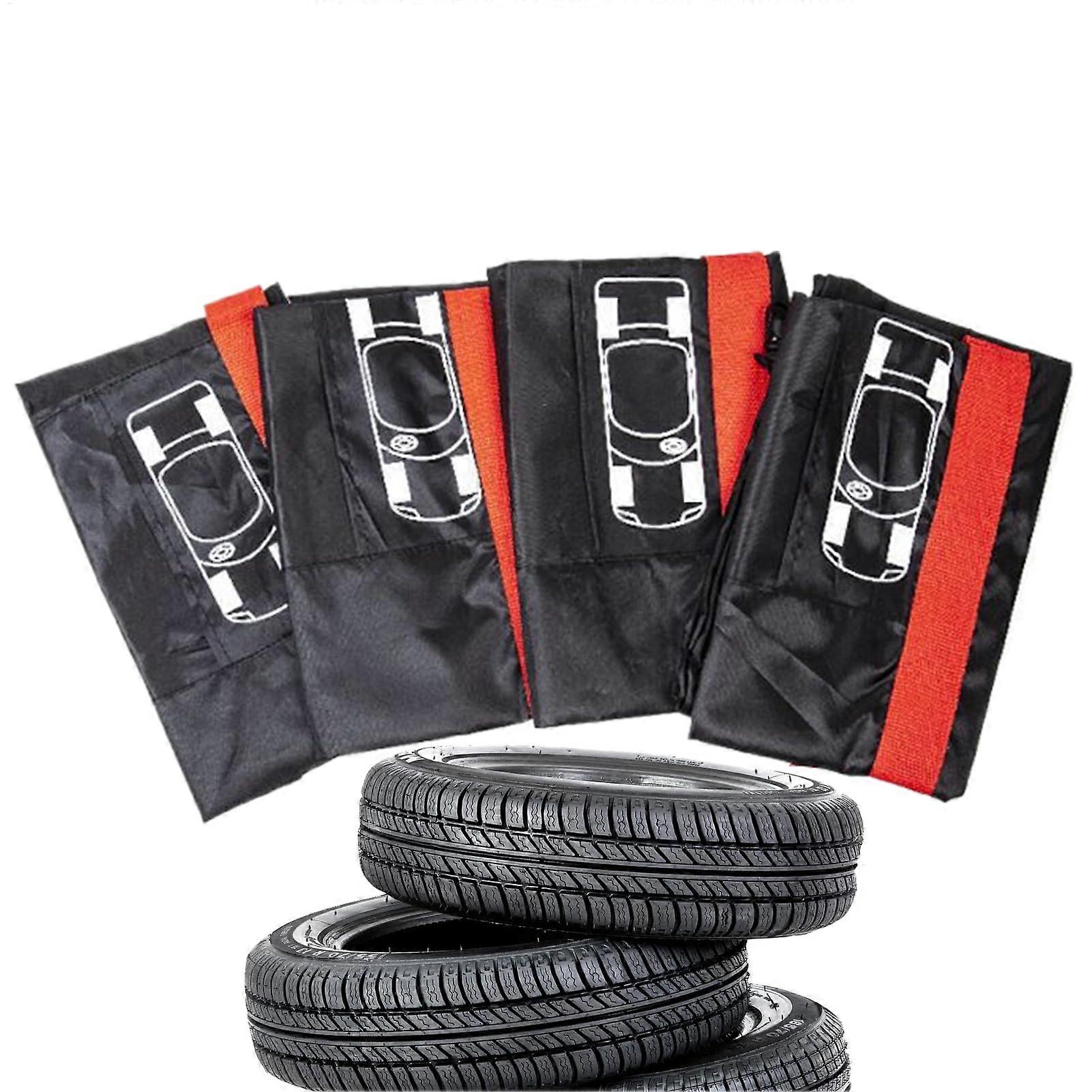 Replacement Tyre Cover, Waterproof, UV Resistant, 4 x Adjustable Sun, Rain and Snow Tyre Protectors with Handle for Car, Truck, SUVs, RV Trailers
