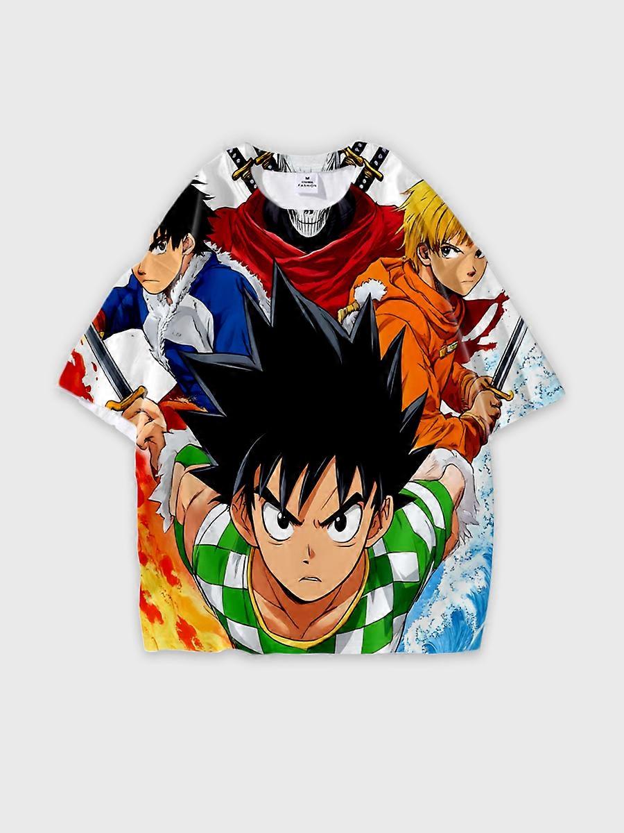 T-shirt round neck Cartoon Pattern loose short sleeve E2813