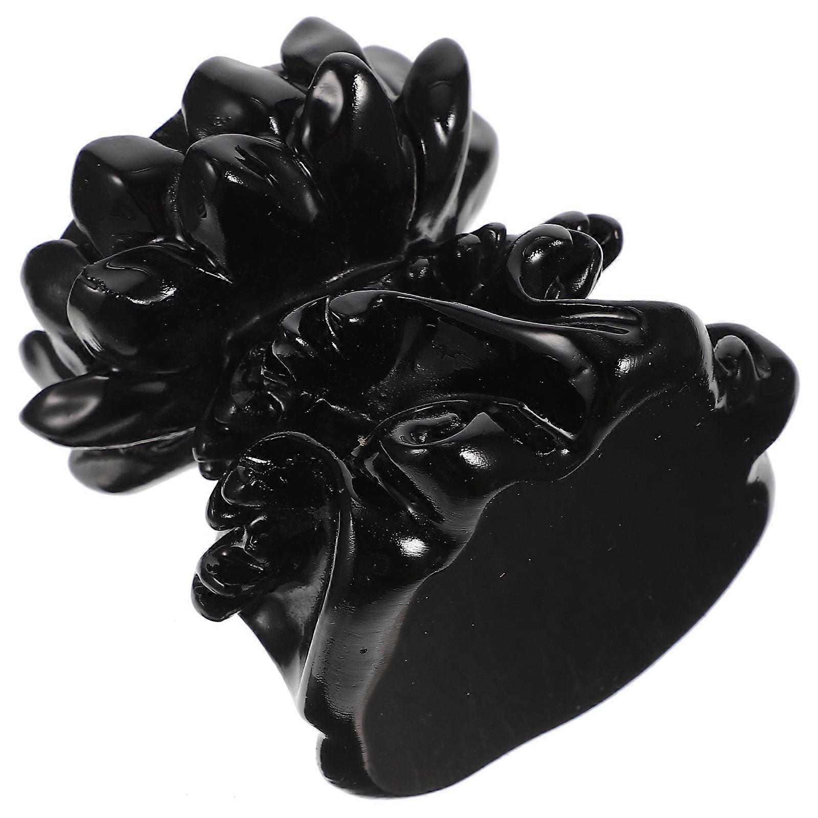 Crystal Ball Stand Black Resin Desktop Ornament Display for DIY Use