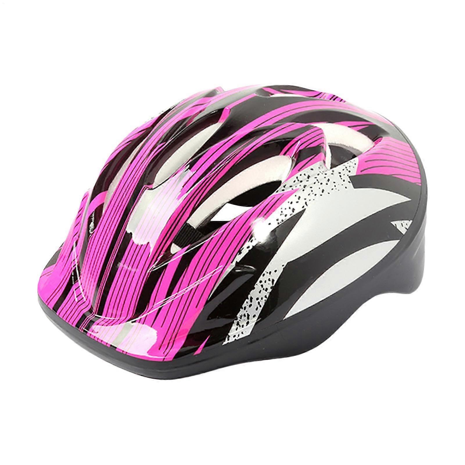 Kids Bike Helmets - Adjustable PVC Bicycle Helmet for Toddlers, Skateboarding and Cycling, Rose Red, Safety Gear