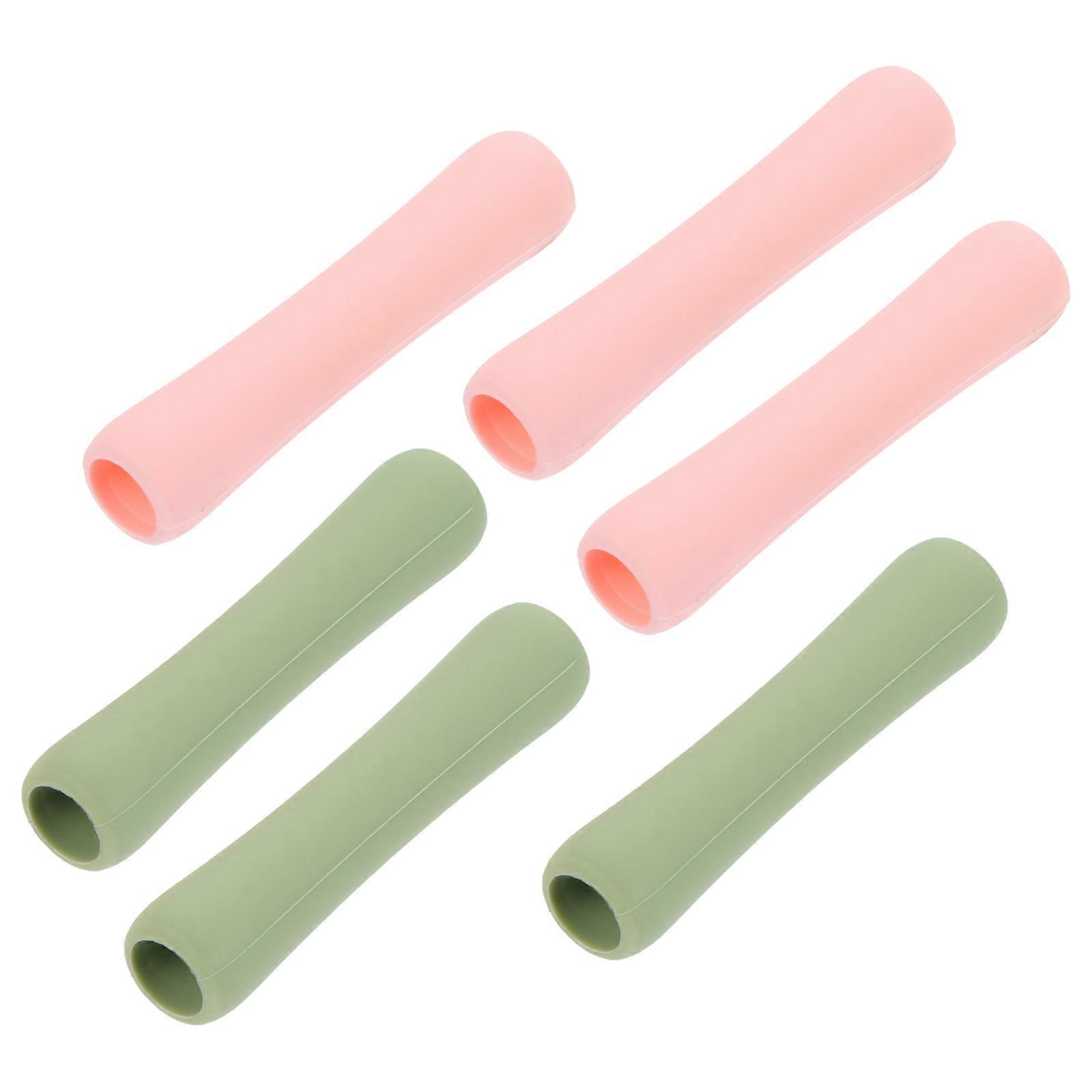Silicone Pen Sleeves for Protection Assorted Color Simple and Fashionable Design Fits Most Pens 6 Pieces